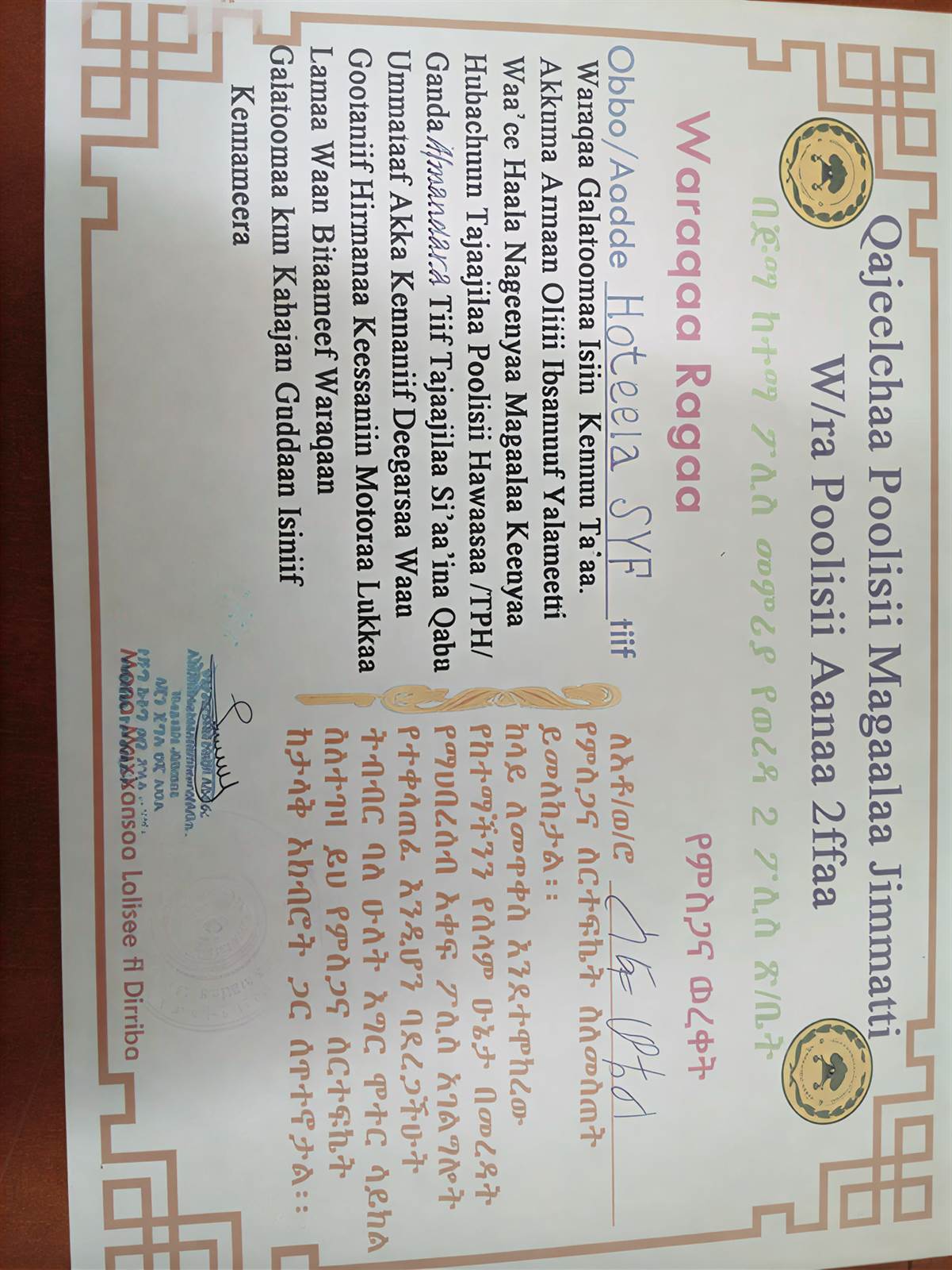 Certificate 5
